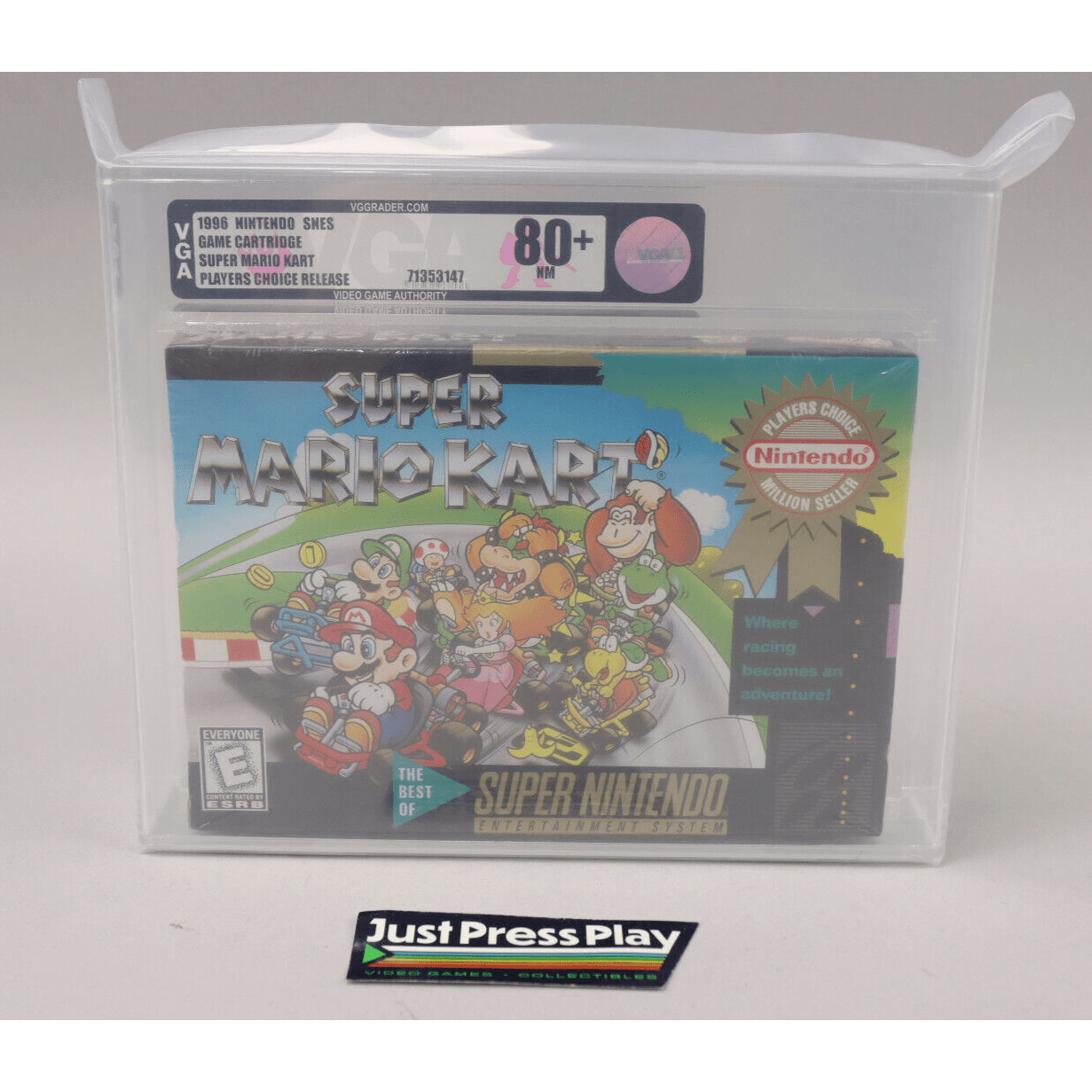 Super Mario Kart Nintendo SNES 1996 New Factory Sealed VGA Graded 80+ NM