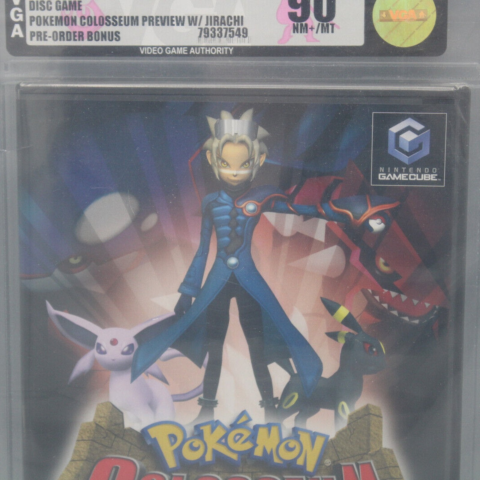 Pokemon Colosseum Bonus Disc w/ Jirachi GameCube Sealed VGA Gold 90 NM+/MT!