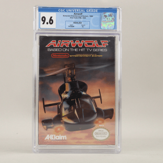 Airwolf Nintendo NES 1989 Acclaim New Sealed H-Seam CGC Graded 9.6 A+ VGA Wata