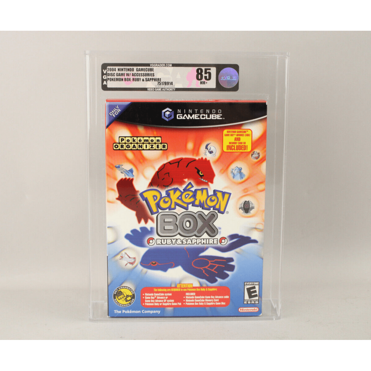 Pokemon Box: Ruby & Sapphire Nintendo GameCube 2004 New Sealed VGA Grade 85 NM+