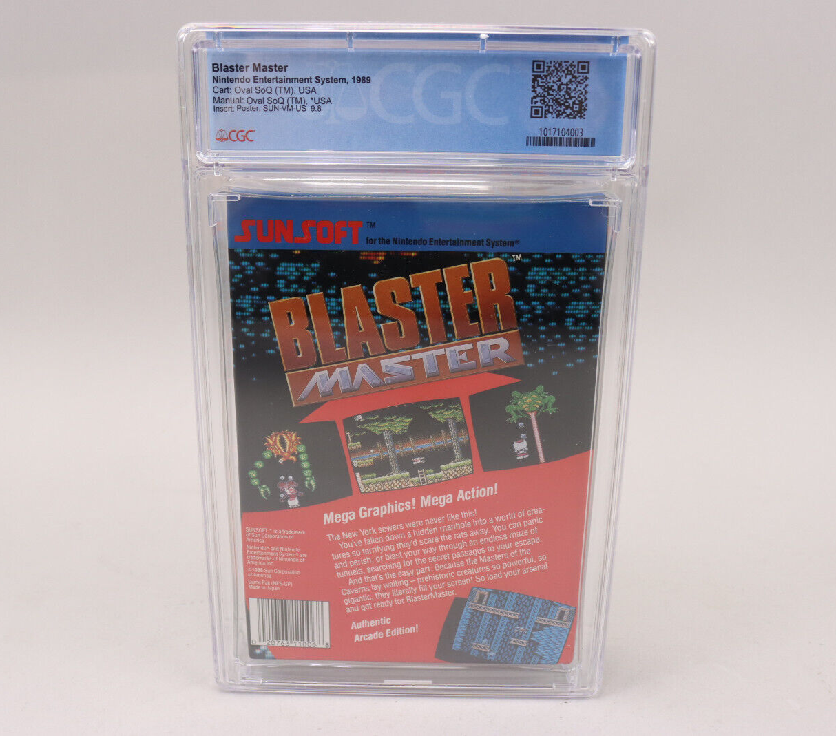 Blaster Master Nintendo NES 1989 Sunsoft CIB Complete in Box CGC Graded 9.0