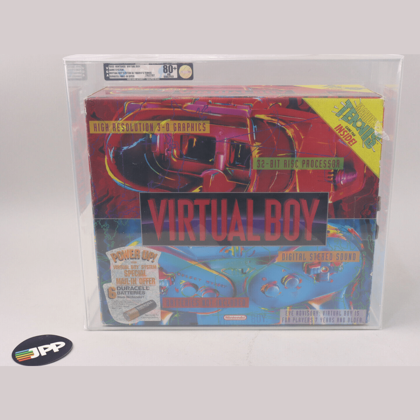 1995 Nintendo Virtual Boy System w/ Mario's Tennis VGA Graded 80+ NM Qualified