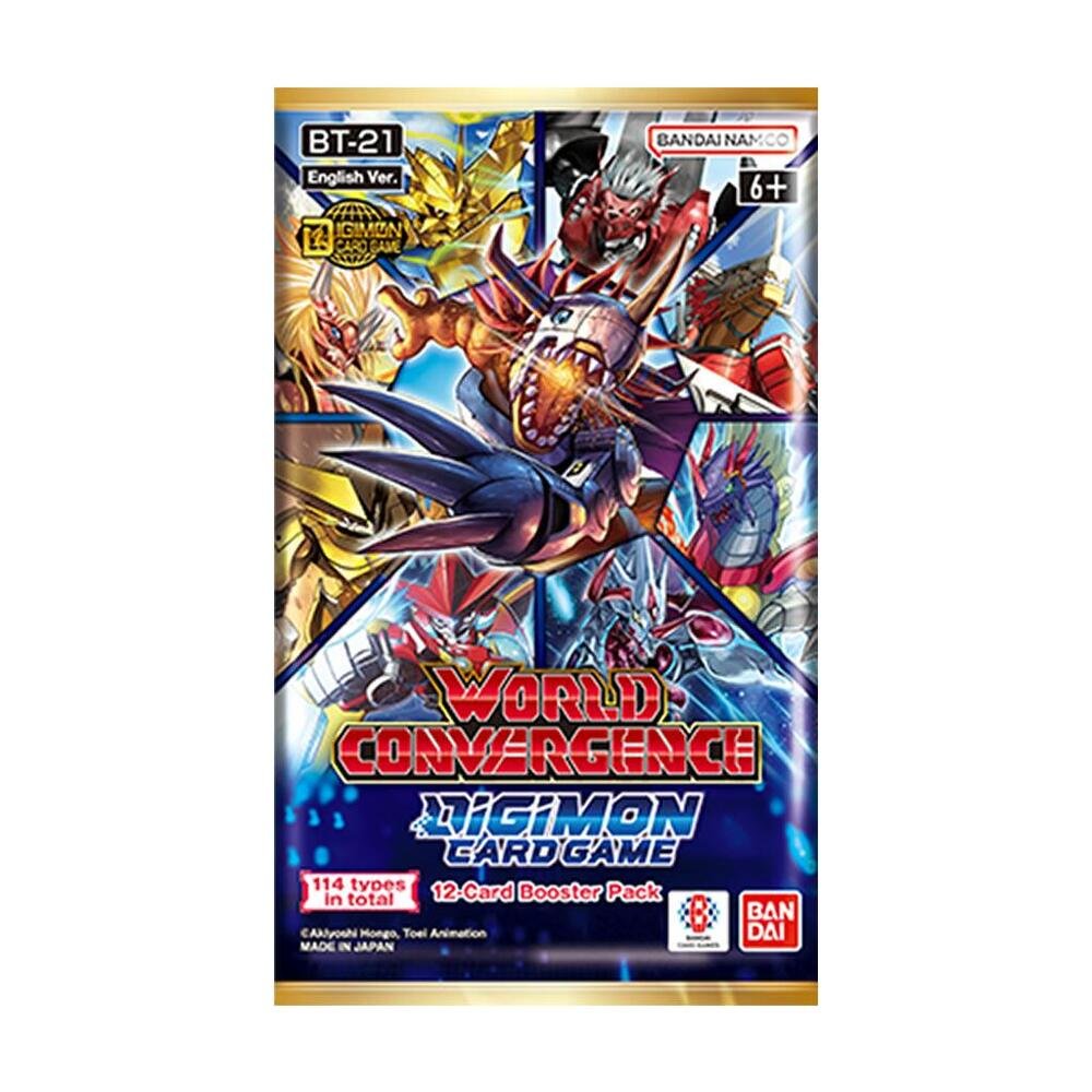 Digimon TCG World Convergence Booster Pack BT21 - 12 Cards - Bandai Namco