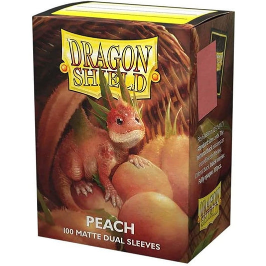 Matte Dual TCG Card Sleeves - Peach Pink, 100 Count, Standard Size - Dragon Shield