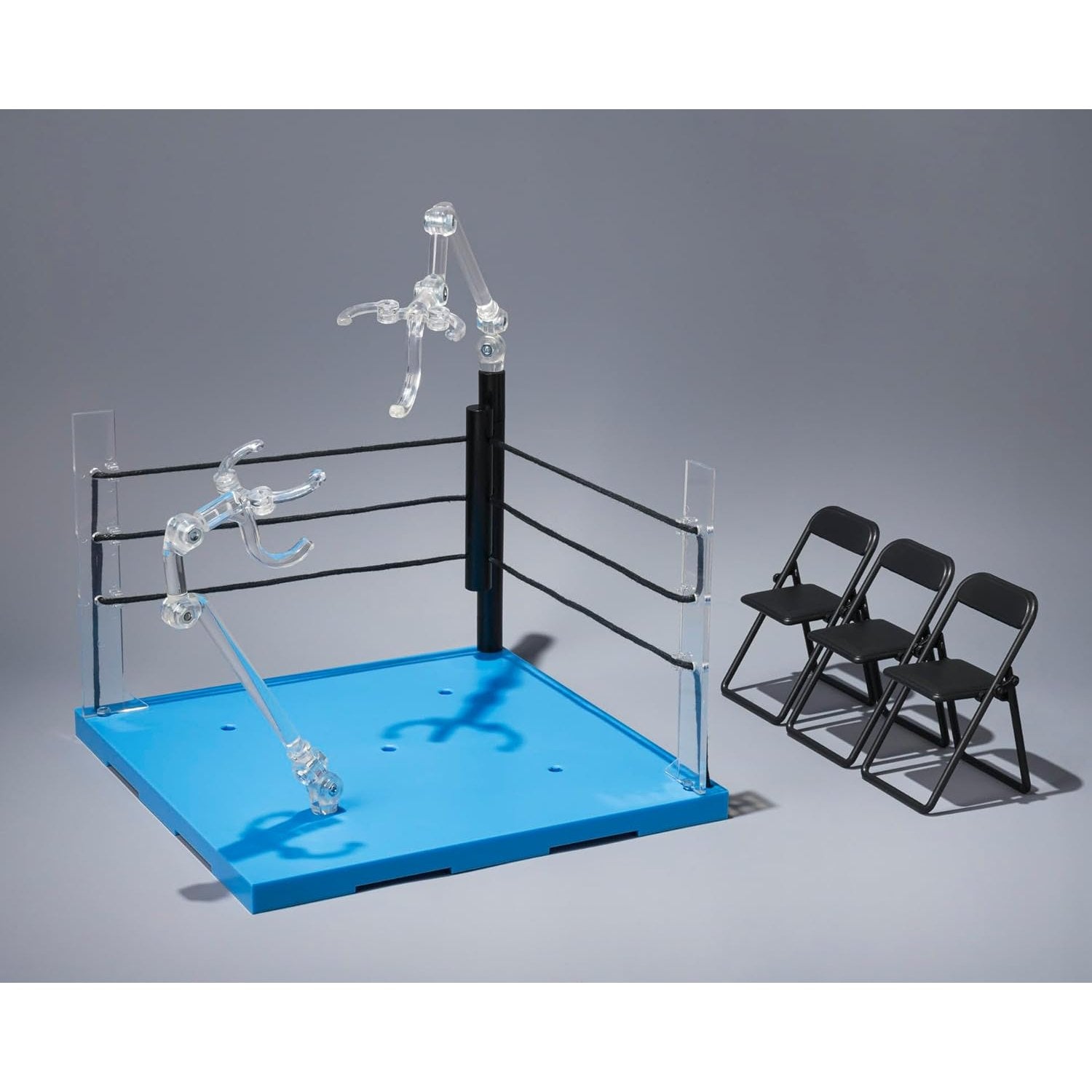 Tamashii Stage Act Ring Neutral Corner & Folding Chair Set - Bandai Spirits - S.H.Figuarts Compatible
