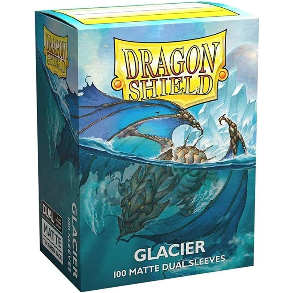 Matte Dual TCG Card Sleeves - Glacier Blue, 100 Count, Standard Size - Dragon Shield