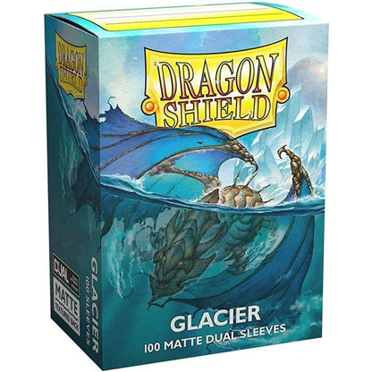 Matte Dual TCG Card Sleeves - Glacier Blue, 100 Count, Standard Size - Dragon Shield