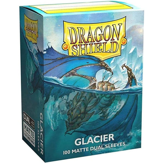 Matte Dual TCG Card Sleeves - Glacier Blue, 100 Count, Standard Size - Dragon Shield