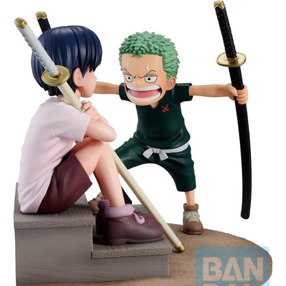 One Piece Roronoa Zoro & Kuina Road to Dawn Collectible Statue Figure - Bandai Spirits - Ichibansho Revible Moment