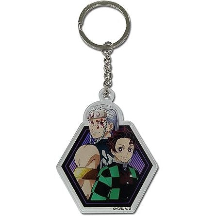 Demon Slayer: Kimetsu no Yaiba Uzui Tengen & Tanjiro Kamado Acrylic Keychain - Great Eastern Entertainment