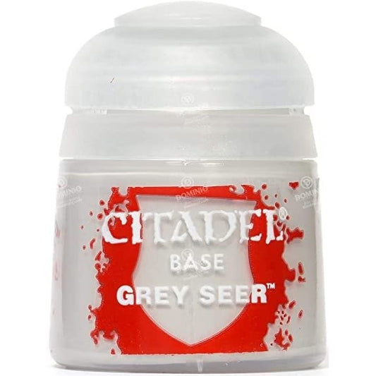 Citadel Base: Grey Seer - Warhammer Model Paint, 12ml Pot - Games Workshop