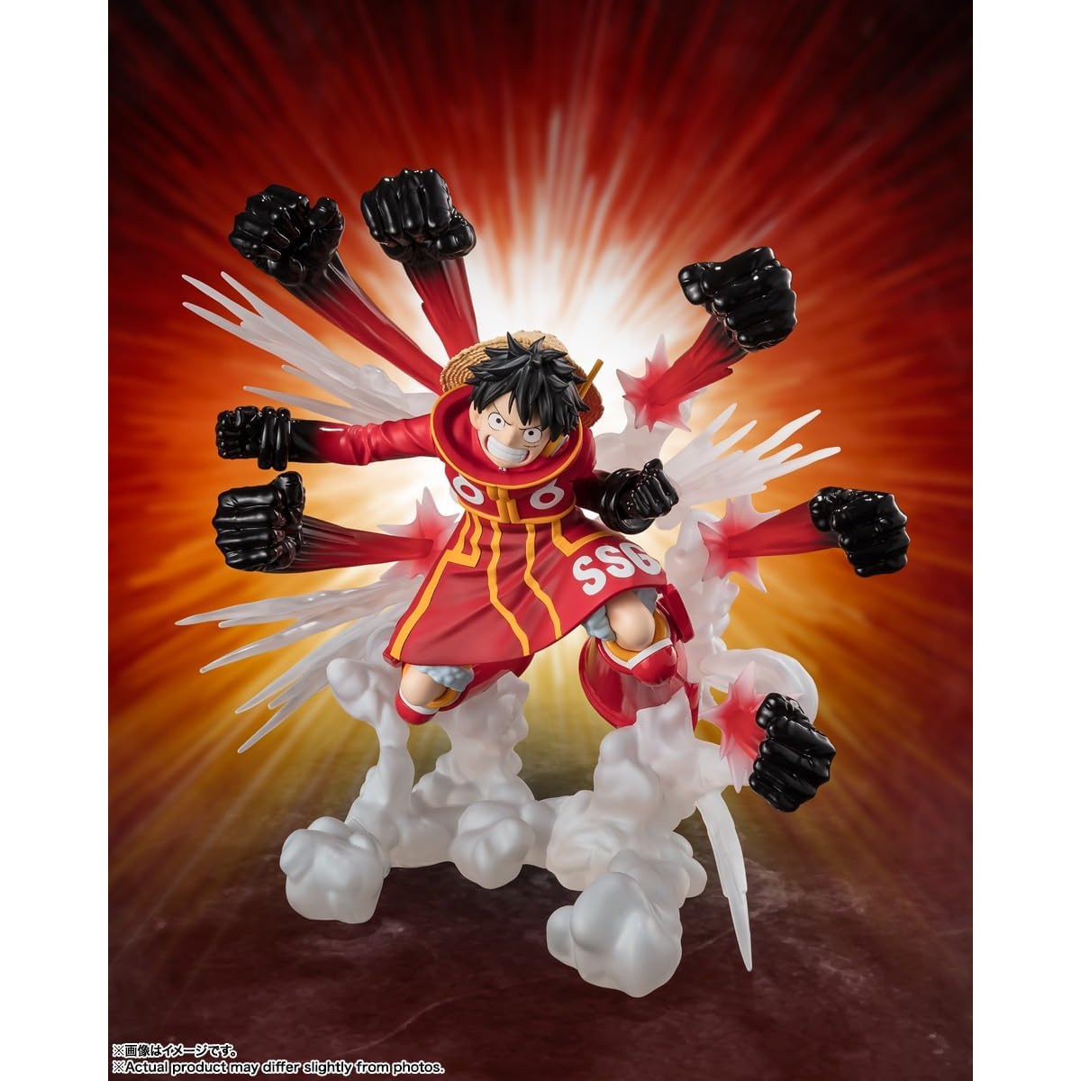 One Piece Monkey D. Luffy Gum Gum Hawk Gatling Statue Figure - FiguartsZERO Extra Battle