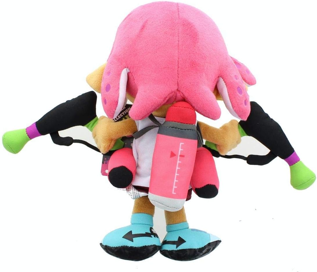 Splatoon Neon Pink Inkling Girl Plush