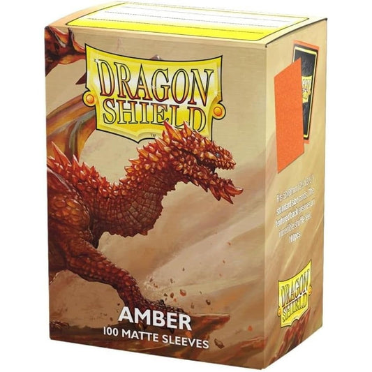 Dragon Shield Matte TCG Card Sleeves - Amber, 100 Ct., Standard Size - Arcane Tinmen