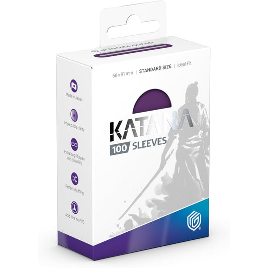 Katana Sleeves Card Protectors - 100 Count, Standard Size, Iris Bloom - Ultimate Guard, Japan