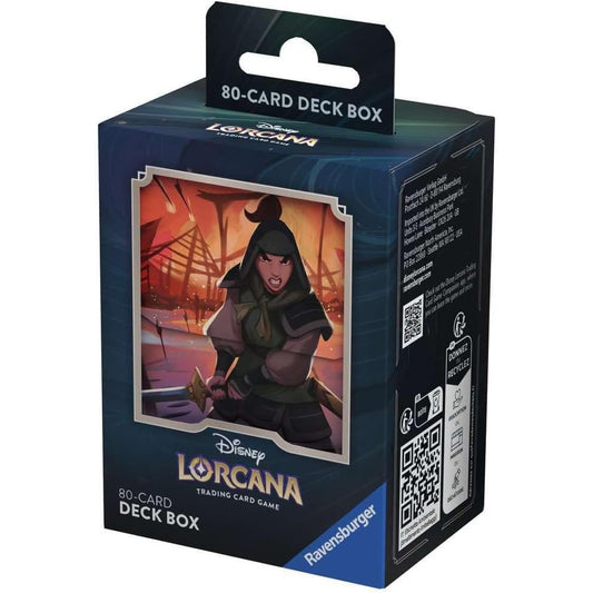 Disney Lorcana TCG Mulan Deck Box - Holds 80 Cards - Ravensberger