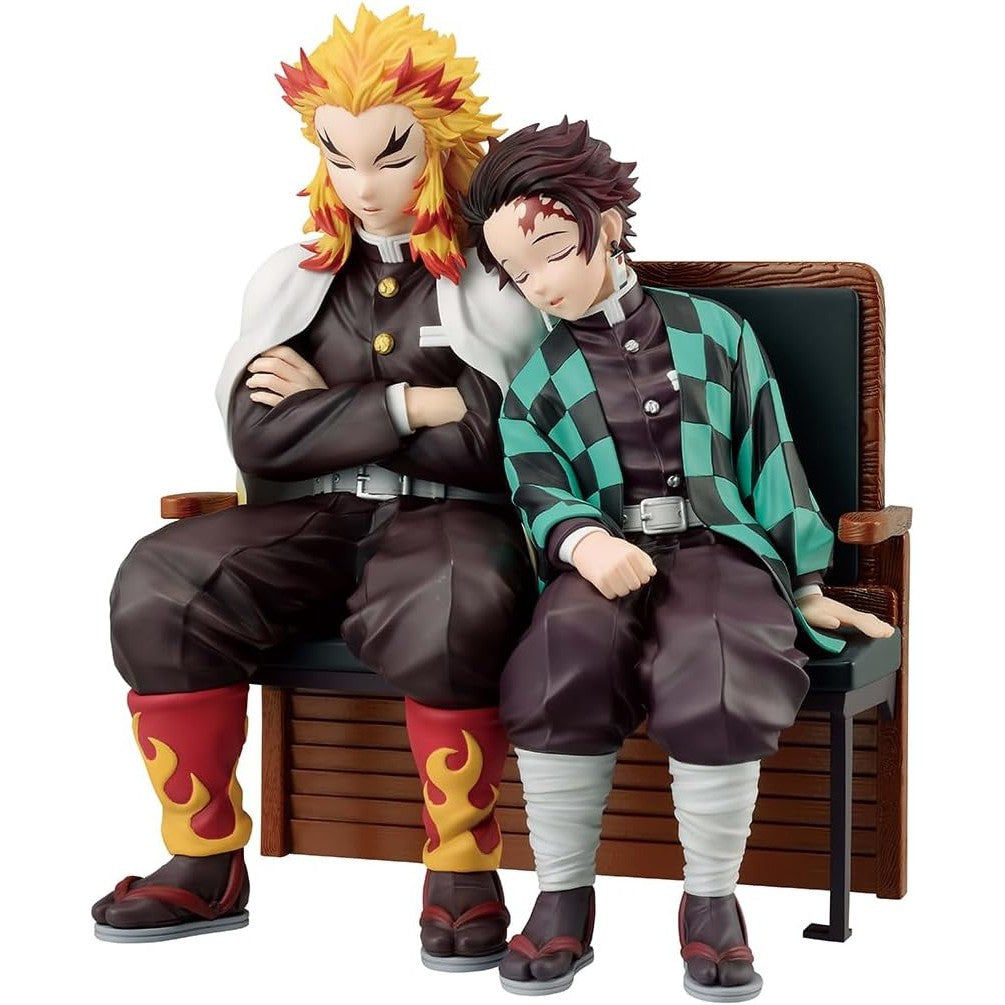 Demon Slayer: Kimetsu no Yaiba Tanjiro Kamado & Kyojuro Rengoku Locus Statue Figure - Bandai Spirits - Ichibansho Revible Moment