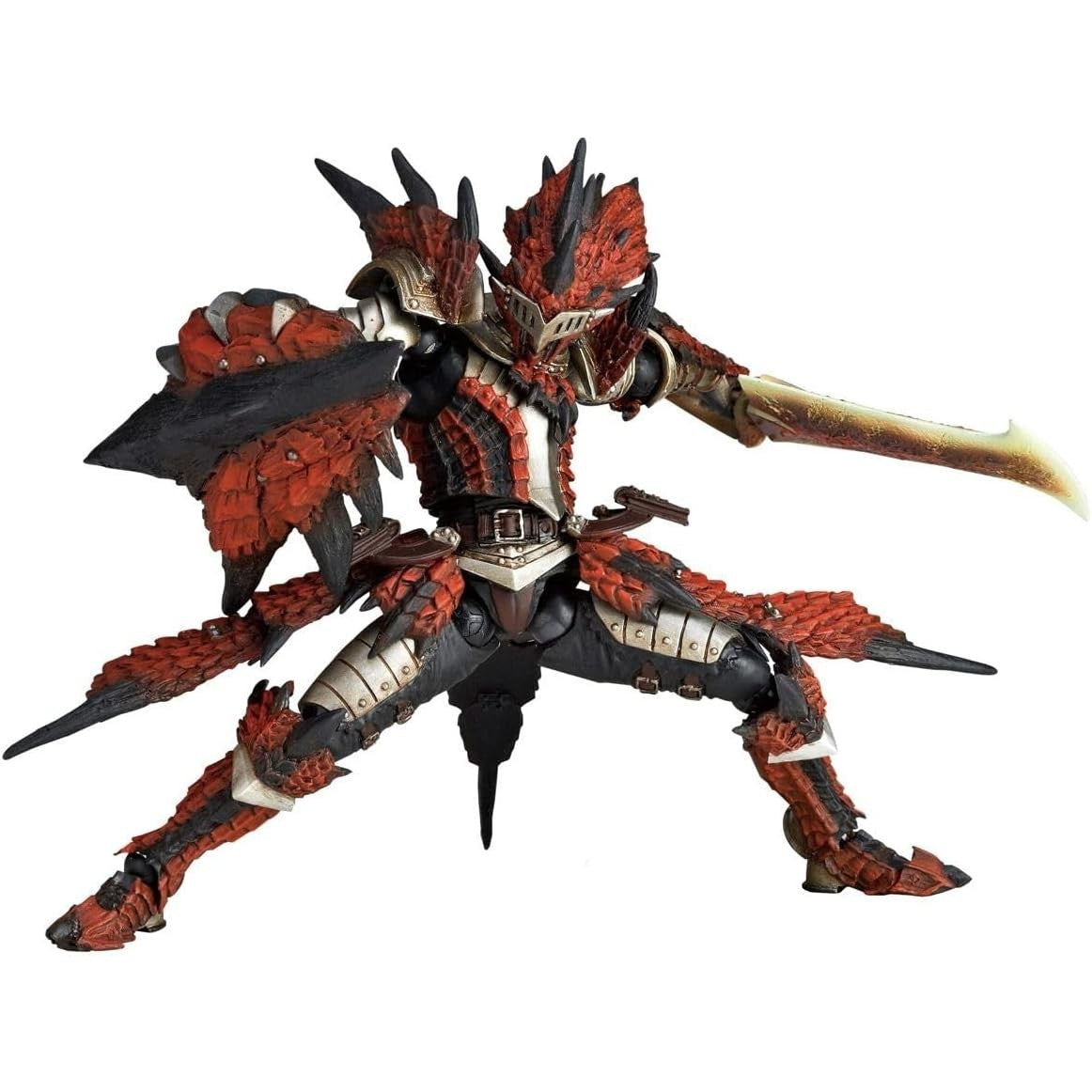 Monster Hunter Male Swordsman Rathalos Armor Set Action Figure - Kaiyodo - Revoltech Amazing Yamaguchi
