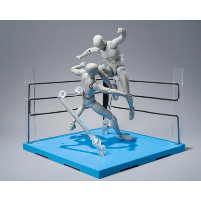 Tamashii Stage Act Ring Neutral Corner & Folding Chair Set - Bandai Spirits - S.H.Figuarts Compatible