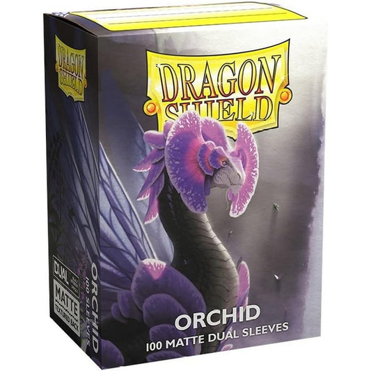 Dragon Shield Matte Dual TCG Card Sleeves - Orchid Purple, 100 Ct., Standard Size - Arcane Tinmen