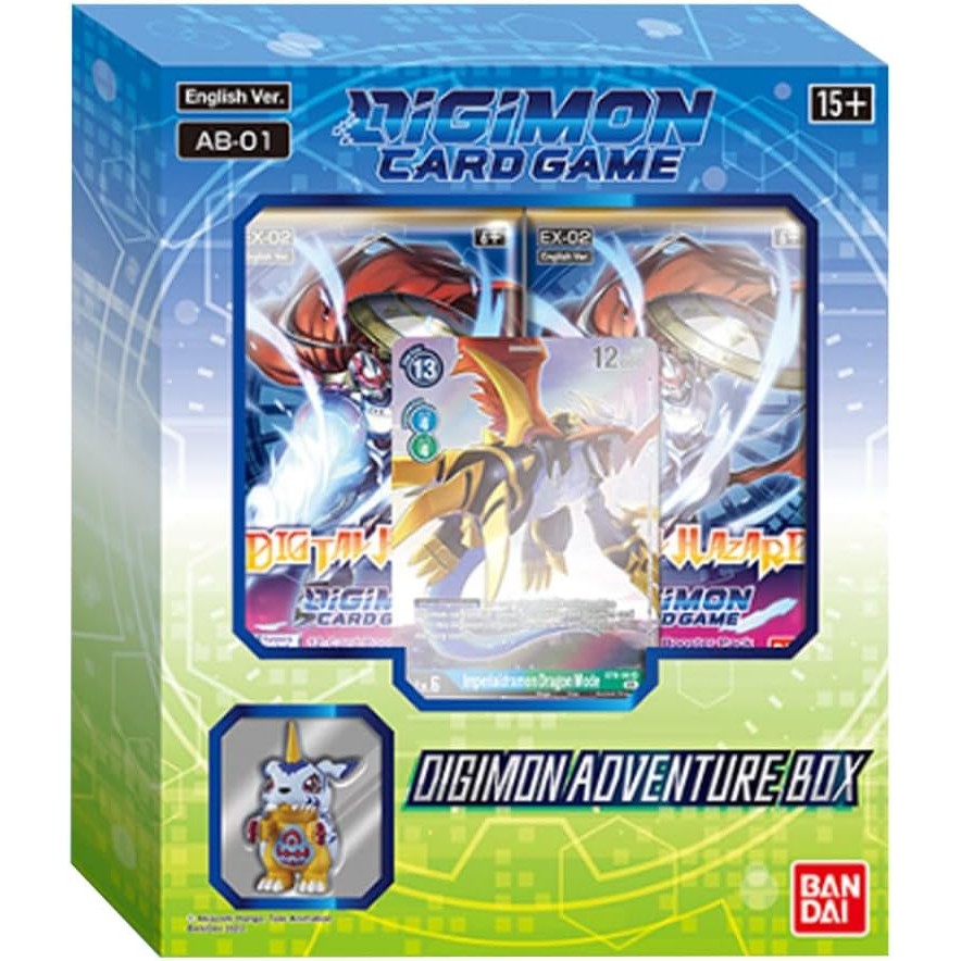 Digimon Card Game Adventure Box AB-01 4 Booster Packs, Promo Card & Figure - Bandai