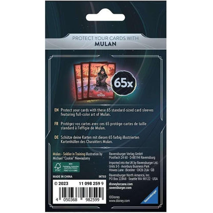 Disney Lorcana TCG Mulan Card Sleeves - 65 Count, Standard Size, Matte Finish - Ravensburger