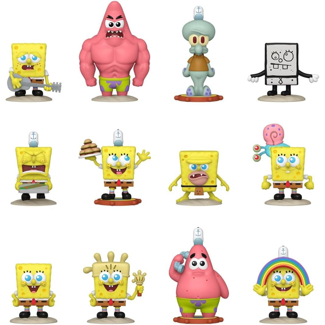 SpongeBob SquarePants 25th Anniversary Mystery Minis Blind Box - 1 Random Vinyl Figure, 12 Types Avail. - Funko
