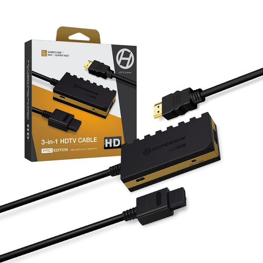 3-in-1 720p HDTV Cable HD Pro Edition with 4 Visual Modes - GameCube / N64 / Super NES - Hyperkin