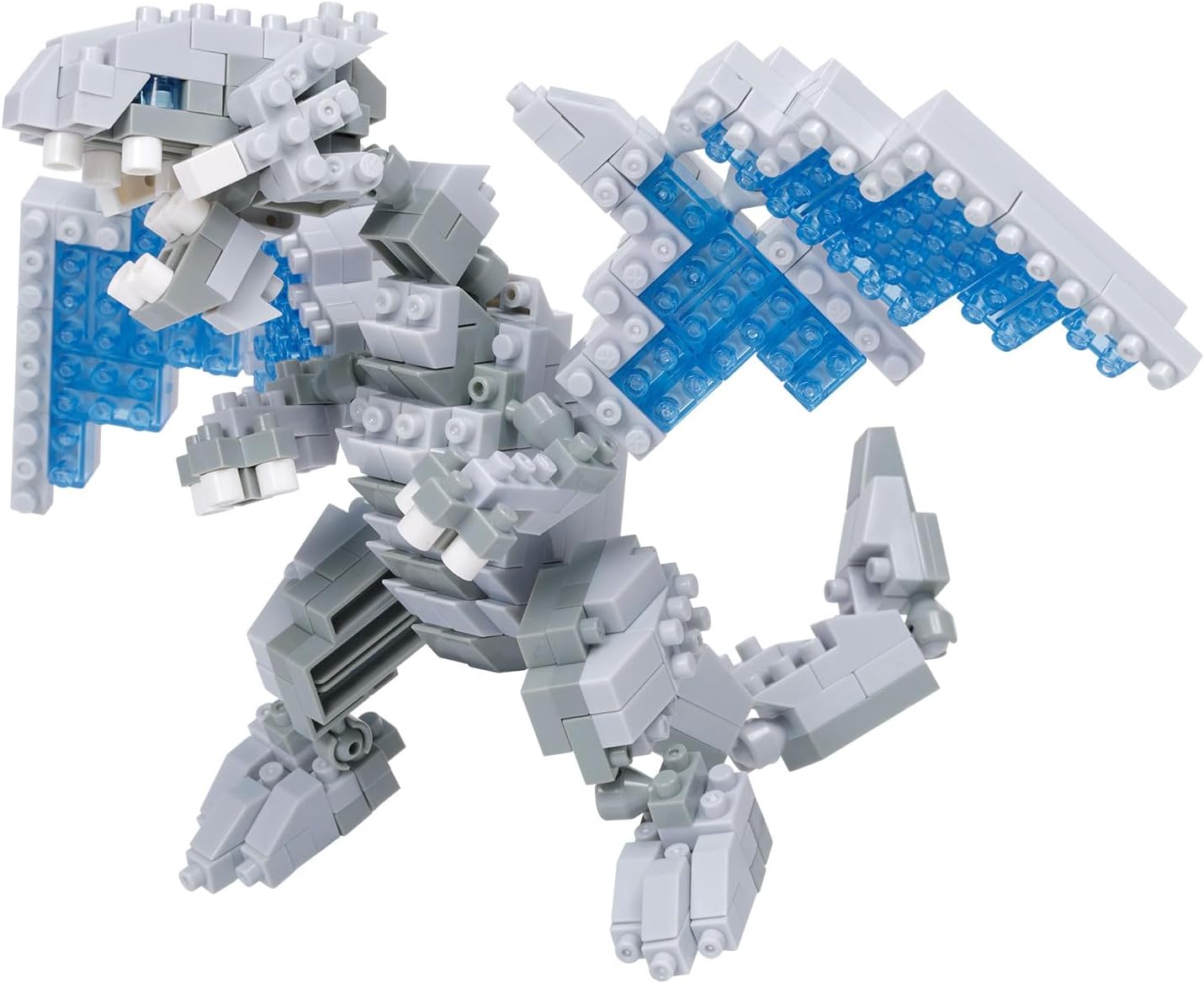 Yu-Gi-Oh! Blue-Eyes White Dragon Figure Building Kit - Bandai Spirits - Nanoblock Character Collection