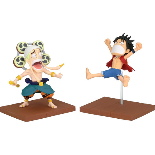 One Piece Monkey D. Luffy & Enel Figure Set - Banpresto - World Collectable Log Stories