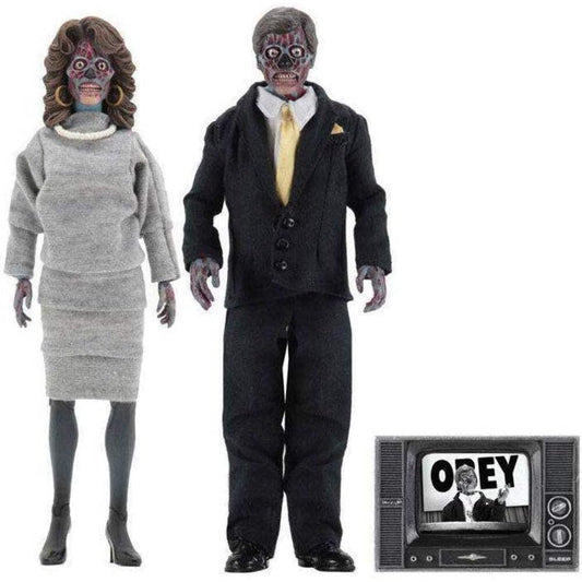 John Carpenter's They Live 1988 Sci-Fi Horror Film Alien Figure 2-Pack - NECA