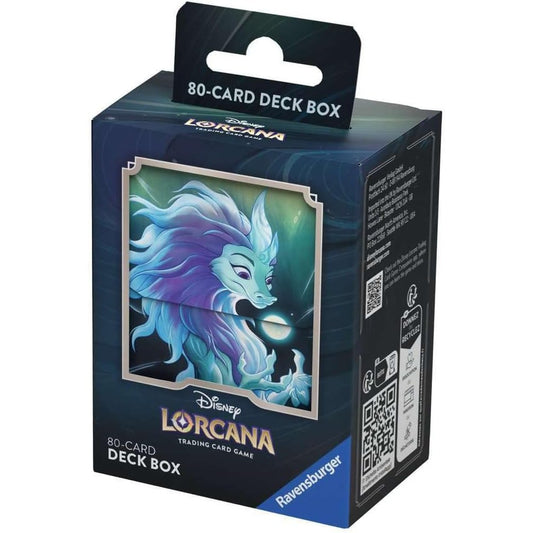 Disney Lorcana TCG Sisu Divine Water Dragon Deck Box - Holds 80 Sleeved Cards - Ravensburger