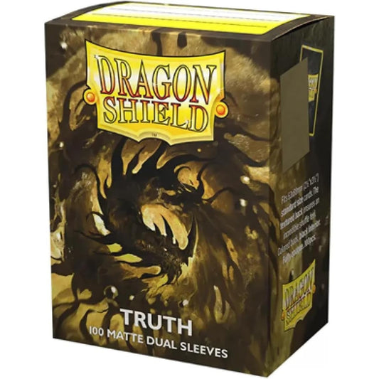Matte Dual TCG Card Sleeves - Truth Gold, 100 Count, Standard Size - Dragon Shield