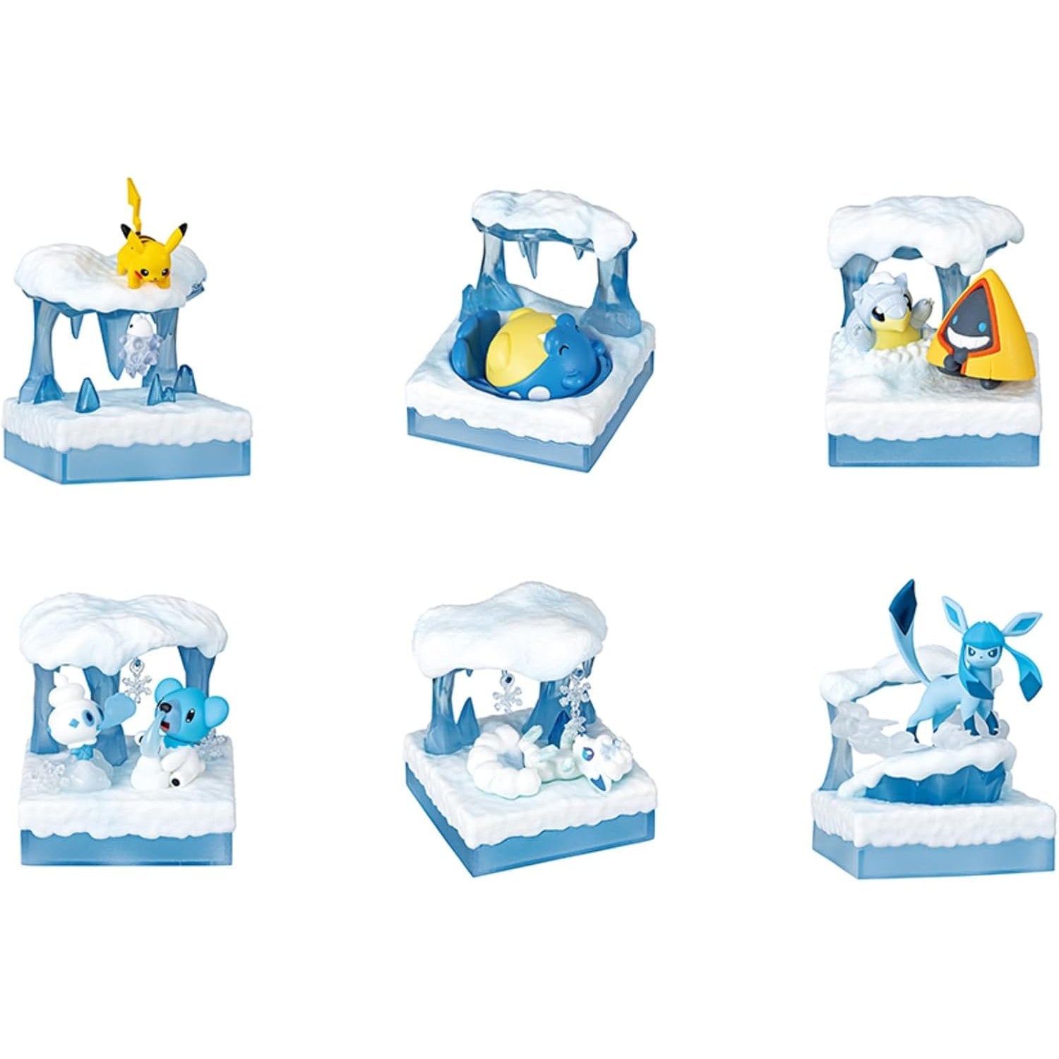 Pokemon World 3 Frozen Snow Field Blind Box - 1 Random Figurine, 6 Possible Designs - Re-ment