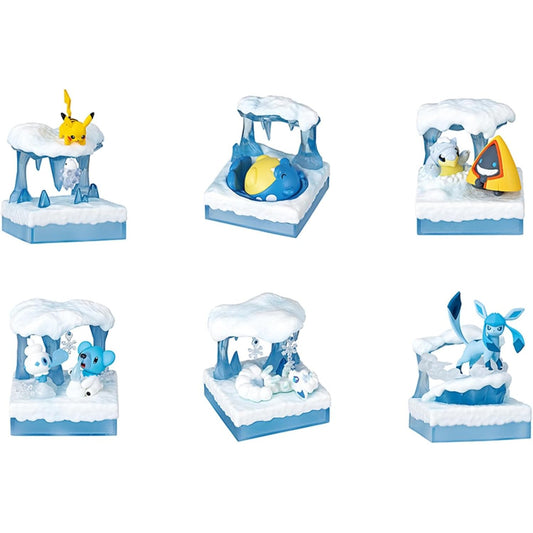 Pokemon World 3 Frozen Snow Field Blind Box - 1 Random Figurine, 6 Possible Designs - Re-ment