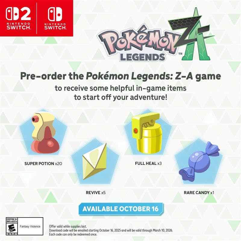 Pokémon Legends:Z-A - Nintendo Switch 2 Edition – JustPressPlayOnline