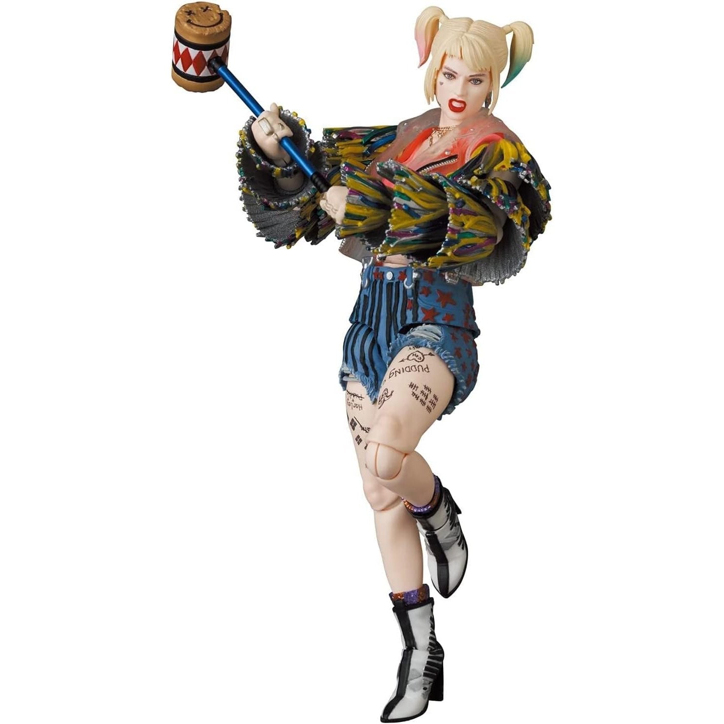 DC Comics Birds of Prey Harley Quinn Caution Tape Jacket Ver. Action Figure - Medicom Toy - MAFEX #159