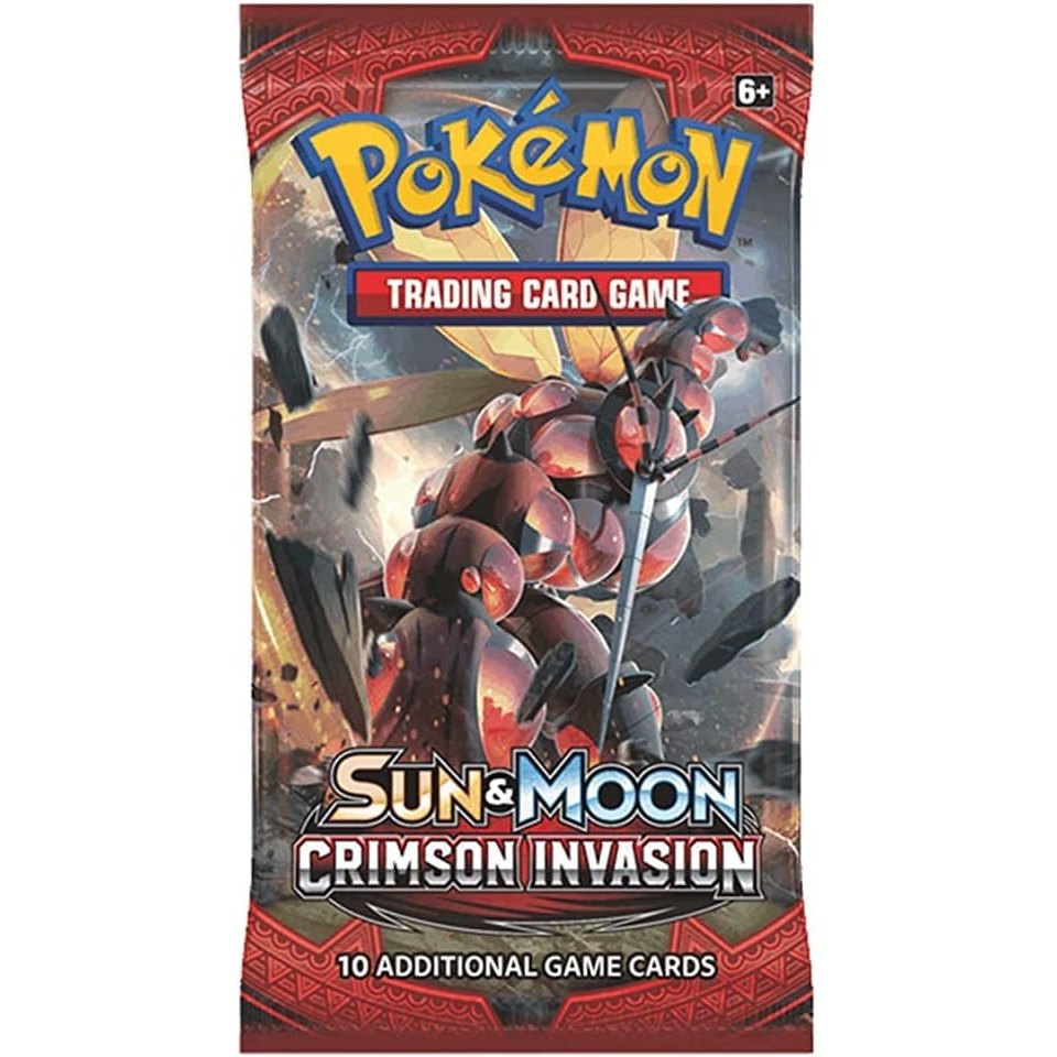 Pokemon TCG Sun & Moon Crimson Invasion Booster Pack - 10 Cards