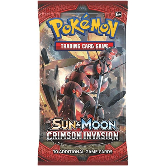 Pokemon TCG Sun & Moon Crimson Invasion Booster Pack - 10 Cards