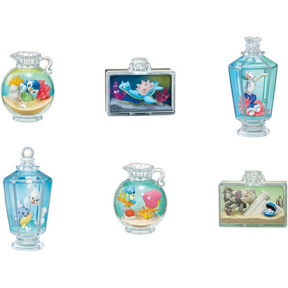 Pokemon Aqua Bottle Collection Vol. 2 Memories of the Shimmering Seaside Blind Box - 1 Random Figurine, 6 Possible Designs - Re-ment