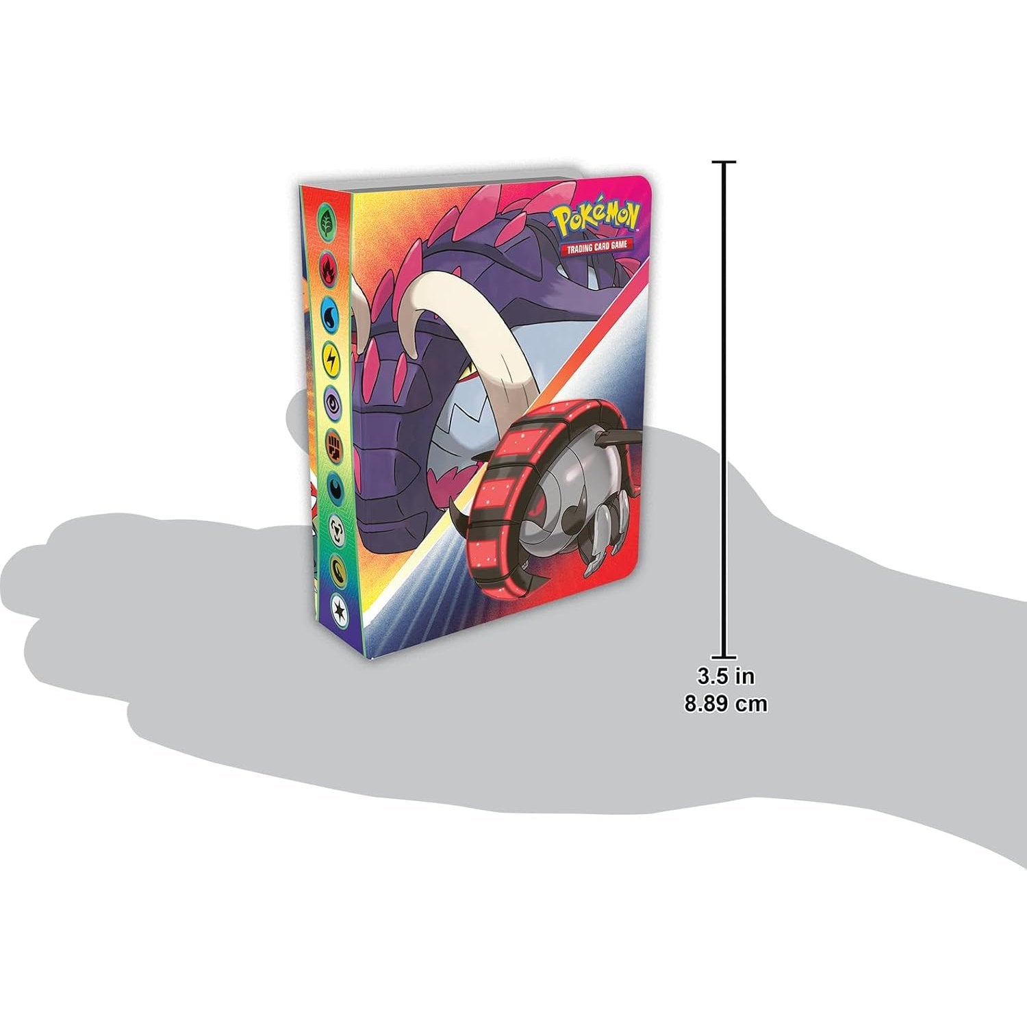 Pokemon TCG Mini Portfolio Q2 2024 - Holds 60 Cards, Includes Booster Pack - Great Tusk, Iron Treads, Iron Moth, Slither Wing