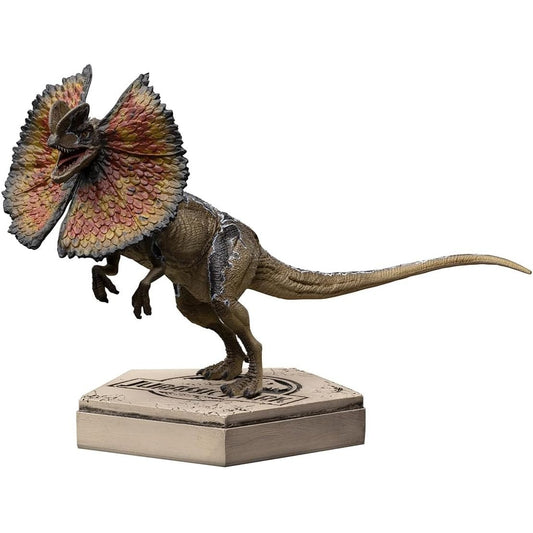 Jurassic Park Icons Dilophosarus Collectible Statue - 3.5" PVC Dinosaur Figure - Iron Studios