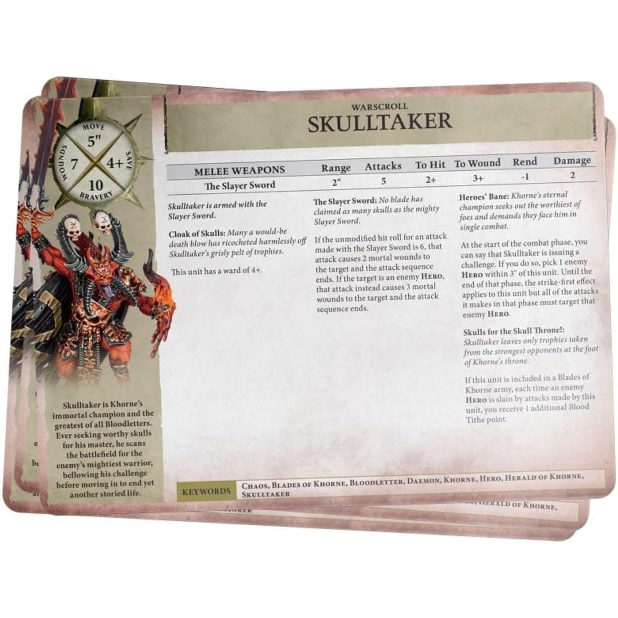 Warhammer: Age of Sigmar Blades of Khorne - 41 Warscroll Cards + 30 Tokens - Games Workshop