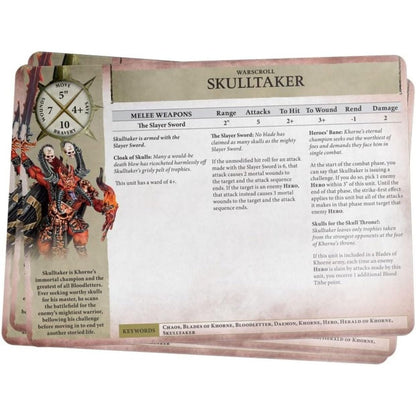 Warhammer: Age of Sigmar Blades of Khorne - 41 Warscroll Cards + 30 Tokens - Games Workshop