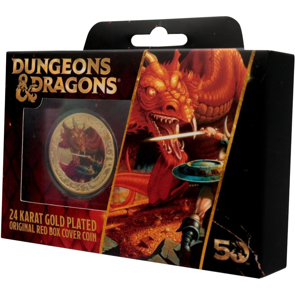 Dungeons & Dragons 50th Anniversary 24K Gold Plated Coin - Fanattik Collectibles - Numbered Limited Edition!