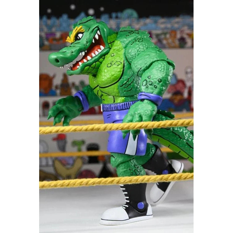 Teenage Mutant Ninja Turtles Adventures Stump Wrestling Leatherhead Archie Comics Action Figure - NECA