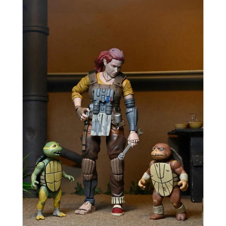 Teenage Mutant Ninja Turtles: The Last Ronin The Lost Years Grammy April with Baby Yi & Moja Action Figure Set - NECA