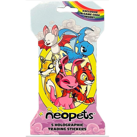 Neopets Holographic Trading Sticker Pack - 5 Random Stickers + Game DLC Code!