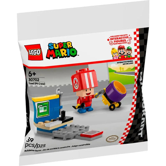 Super Mario Buildable Game Mario Kart Toad Pit Crew Minifigure Set - LEGO #30702