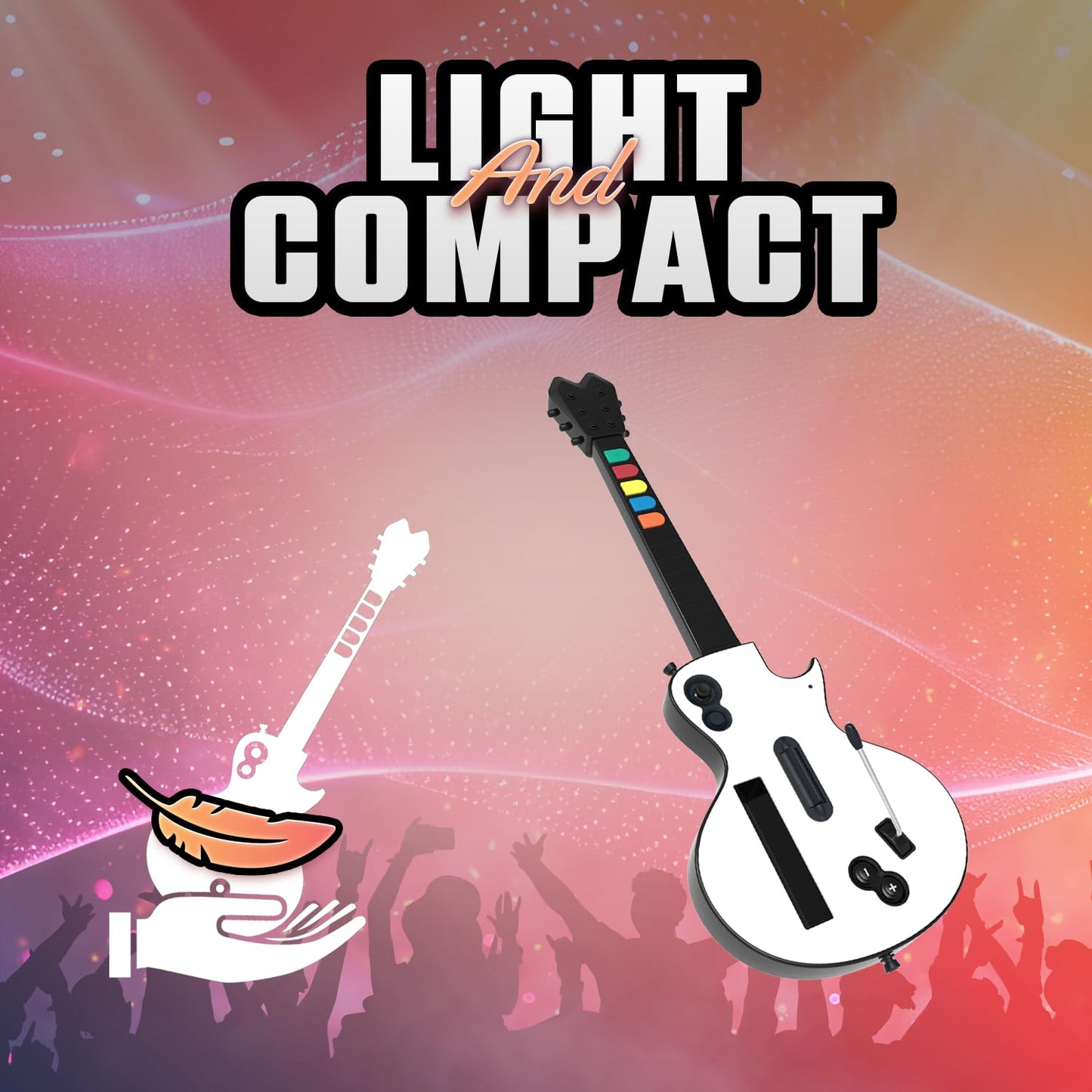 Hyper Strummer Wireless Guitar Controller - Nintendo Wii; Guitar Hero, Rock Band - Hyperkin